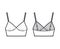 Cropped camisole slip top technical fashion illustration with sweetheart neck, straps, slim fit, waist length. Flat tank