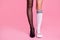 Cropped close up photo of skinny perfect she her lady legs not sure what style to choose buy buyer elegant or sportive