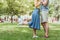 cropped image of couple standing on grass