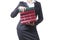 Cropped photo of a businesswoman or lawer holding a stack of books.