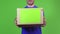 Cropped shot of a deliveryman holding out copyspace cardboard box to the camera