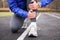 Cropped shot of a young runner holding his leg in pain.