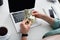 Cropped view of man holding dollar