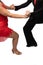 Cropped view of stylish dancers performing tango