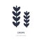 crops icon on white background. Simple element illustration from Season concept