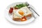 Croque madame , french ham and cheese sandwich wit