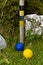 Croquet Balls and Stake