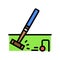 croquet game color icon vector illustration