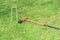 Croquet Hoop mallet and ball in landscape