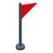 Croquet red flag icon, isometric style