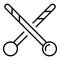 Croquet sport icon, outline style