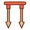 Croquet tool icon, outline style