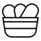 Croquette basket icon outline vector. Dutch potato