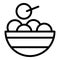 Croquette bowl icon outline vector. Fried potato