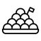 Croquette pyramide icon outline vector. Dutch potato