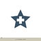 Cross Blue Star Logo Template Illustration Design. Vector EPS 10