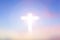 Cross Blurred on Beautiful Background.