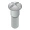 Cross bolt screw icon, isometric style