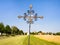 Cross in cereal field near commune L`Epine