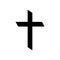 Cross of christian crucifix. Icon of christian cross. Symbol of church of jesus. Sign of catholic, religious, orthodox faith. Set