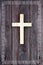 Cross christian wooden background celtic border