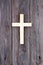 Cross christian wooden wall old church