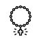 cross christianity line icon vector illustration