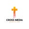 Cross Church Media Tech Modern Religion Business Logo