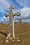 The cross and the church ruins of Kapelludden