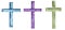 Cross Clipart, Watercolor Christian blue, violet and green cross set, Baptism Cross clip art, Wedding invites, Holy Spirit,