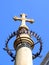 Cross on a column in Santa Maria del Fiore Square, in Florence, Tuscany, Italy