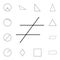 cross corners outline icon. Detailed set of geometric figure. Premium graphic design. One of the collection icons for websites, we