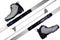 Cross-country ski equipment: ski, ski poles and shoes. Isolated on white with clipping path