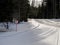 cross-country ski tracks dolomites snow panorama wooden hut val badia armentarola hill