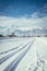 Cross-country skiing in Austria: Slope, fresh white powder snow and mountains