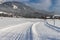 Cross-country skiing in Austria: Slope, fresh white powder snow and mountains