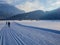 Cross-country skiing in winter, Oberstdorf, Allgau, Germany