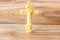 Cross depicting Jesus Christ on the table ,