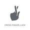 cross finger, Luck icon. Trendy cross finger, Luck logo concept