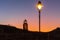 Cross fire Kampen, Sylt and a lantern at twilight