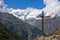 Cross in front of Weisshorn