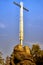 Cross of the German East in the Western Harz Mountains as a reminder to the German territories in Eastern Germany