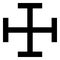 Cross gibbet resembling hindhead Cross monogram Religious cross icon black color vector illustration flat style image