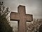 Cross in God`s Acre Cemetery at Old Salem