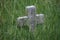 Cross in the Grass at Oakwood Cemetery in Fort Worth Texas