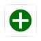 Cross green hospital medical vector sign plus