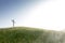 Cross on the hill above the Sanctuary of La Salette in the French Alps associated with the apparition of Our Lady