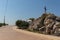 Cross on the hill near Agios Epiphanios church in Ayia Napa, Cyprus