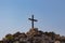 Cross on the hill near Agios Epiphanios church in Ayia Napa, Cyprus
