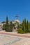 Cross on the hill near Agios Epiphanios church in Ayia Napa, Cyprus